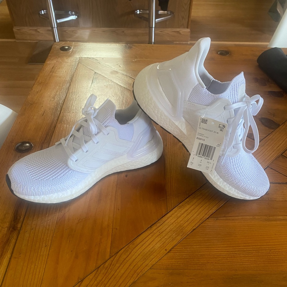 Women’s White Adidas Ultraboost Shoes - Size 5.5 - Brand New